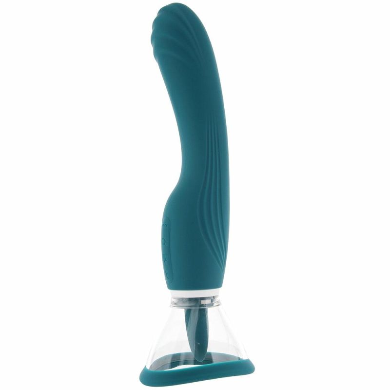 Vibrators | Inya Triple Delight Licking Suction Vibe In Dark Teal Vibrators ns novelties