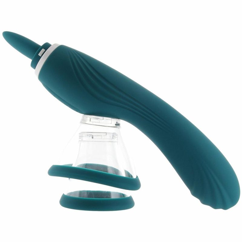 Vibrators | Inya Triple Delight Licking Suction Vibe In Dark Teal Vibrators ns novelties