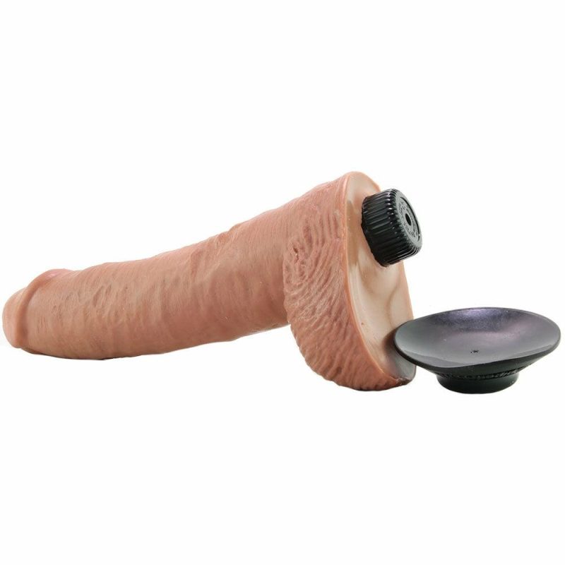 Vibrators | King Cock 10 Inch Vibrating Ballsy Dildo In Tan Vibrators Brown