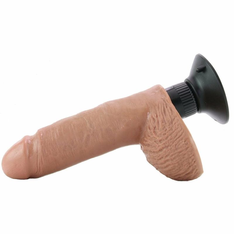 Vibrators | King Cock 7 Inch Vibrating Ballsy Dildo In Tan Vibrators Brown