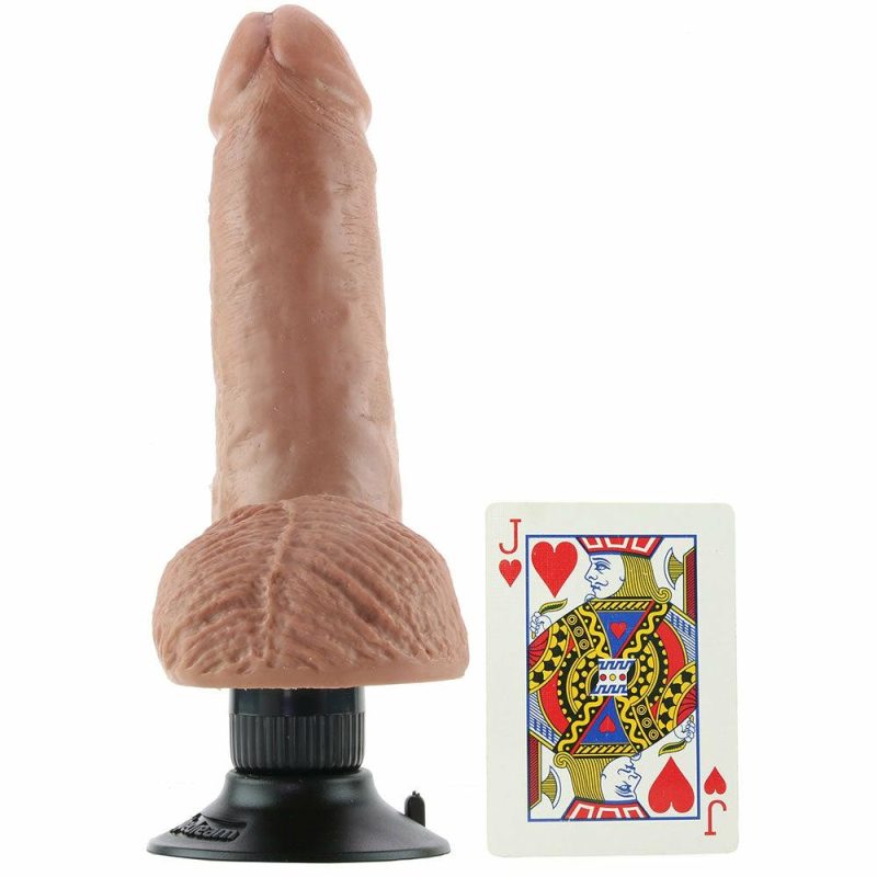 Vibrators | King Cock 7 Inch Vibrating Ballsy Dildo In Tan Vibrators Brown