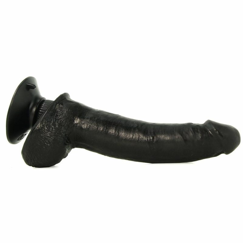 Vibrators | King Cock 9 Inch Vibrating Dildo With Balls In Black Dildos Black