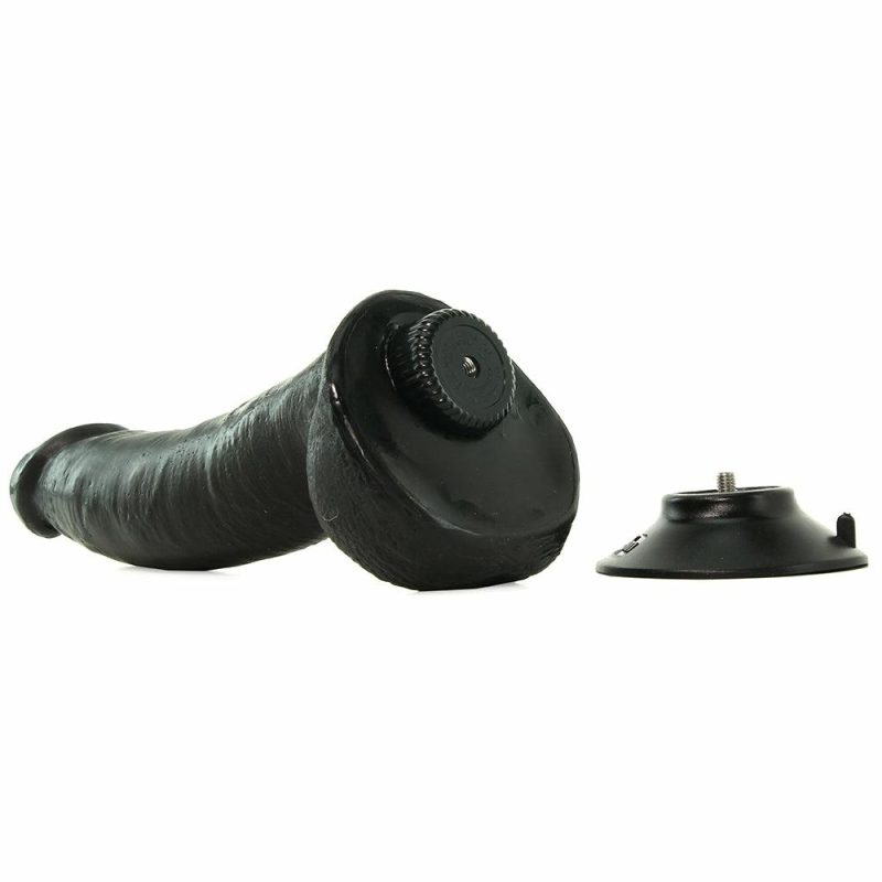 Vibrators | King Cock 9 Inch Vibrating Dildo With Balls In Black Dildos Black