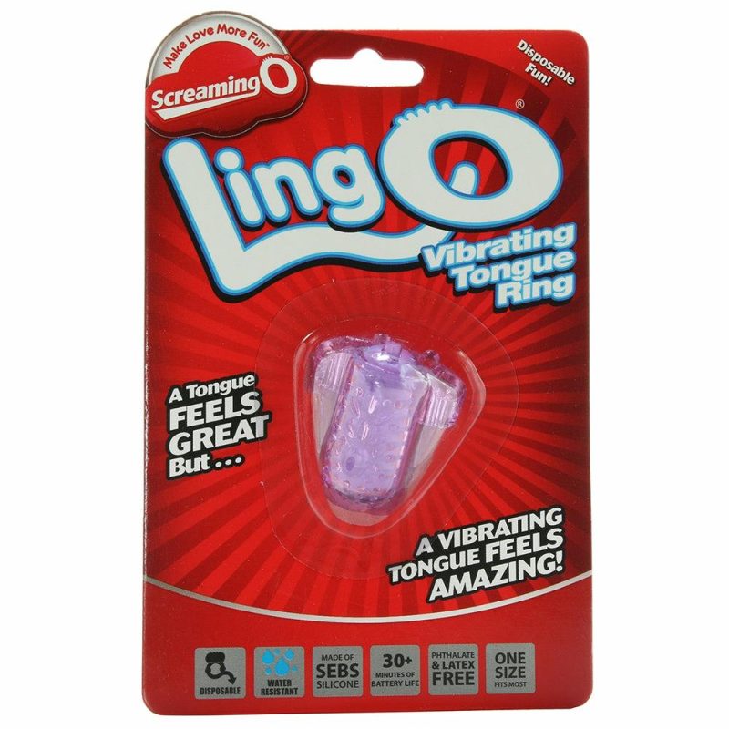 Vibrators | Lingo Vibrating Tongue Ring In Purple Vibrators Purple