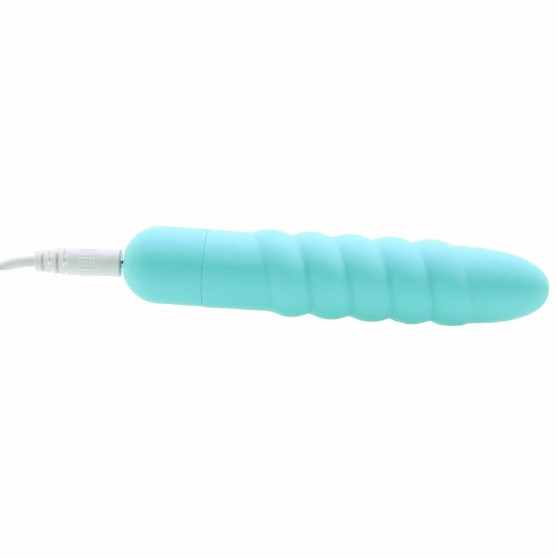 Vibrators | Lola Rechargeable Twisty Bullet Vibe In Teal Vibrators Maia