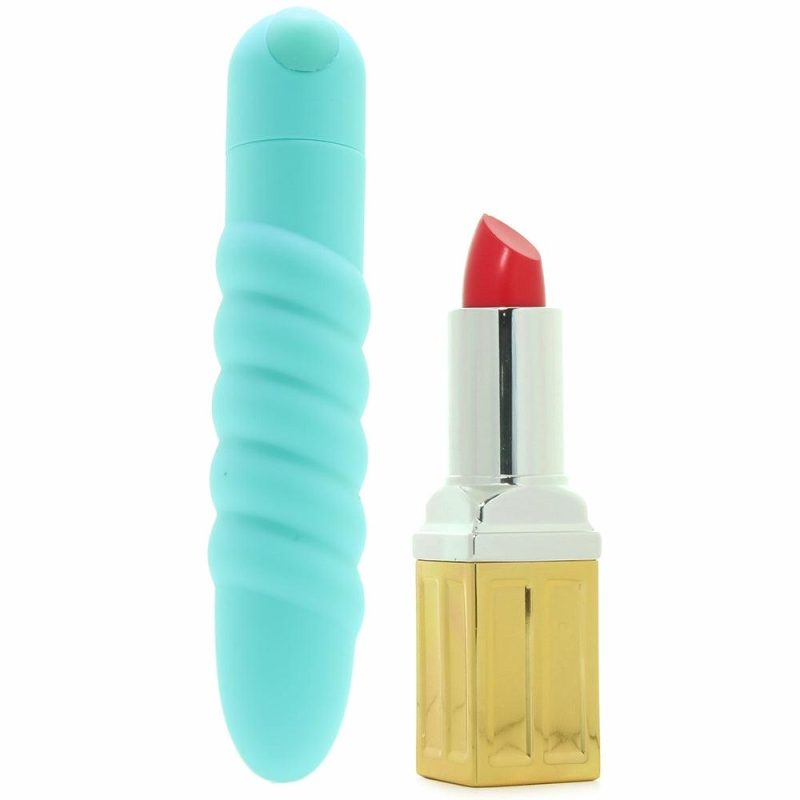 Vibrators | Lola Rechargeable Twisty Bullet Vibe In Teal Vibrators Maia