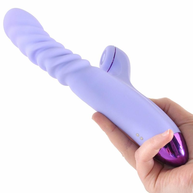 Vibrators | Luxe Nova Thrusting & Throbbing Rabbit Vibe In Purple Vibrators ns novelties