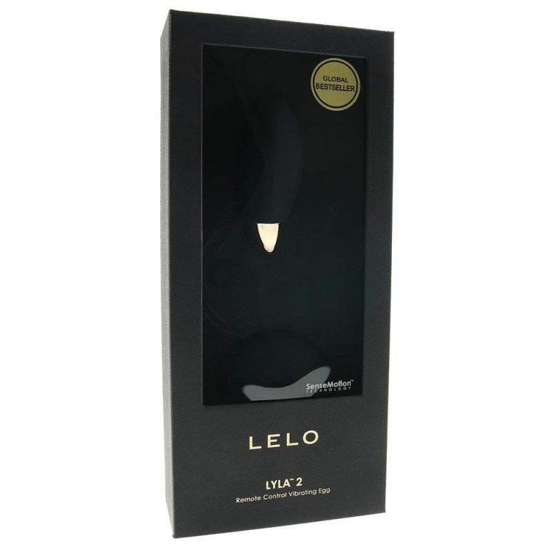 Vibrators | Lyla 2 Remote Sensemotion Egg Vibe In Obsidian Black Vibrators Black