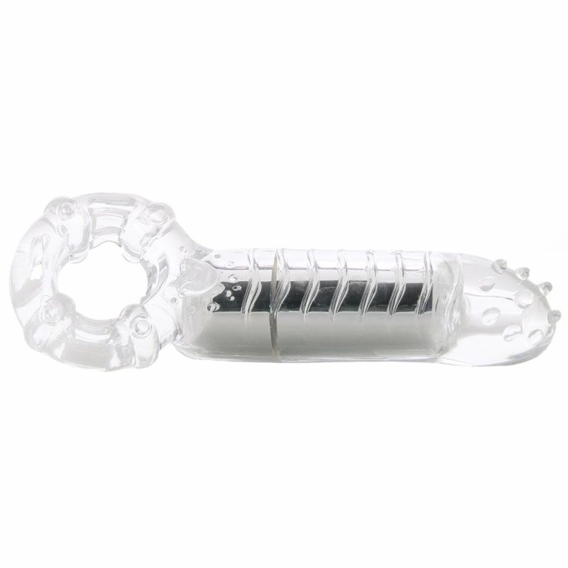 Vibrators | Macho Clitoral Massage Vibrating Cock Ring In Clear Vibrators Nasstoys