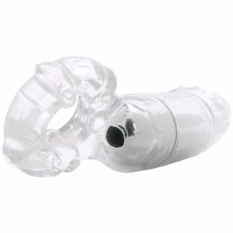 Vibrators | Macho Clitoral Massage Vibrating Cock Ring In Clear Vibrators Nasstoys