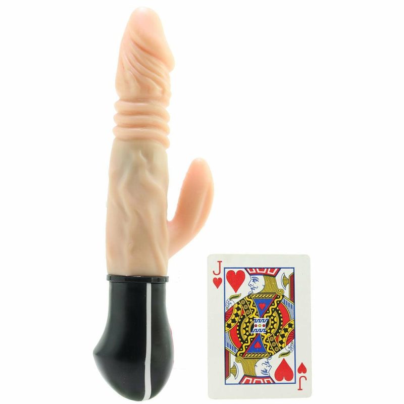 Vibrators | Natural Real Skin Hot Cock Rotating Thruster Vibe In Flesh Vibrators Beige, White