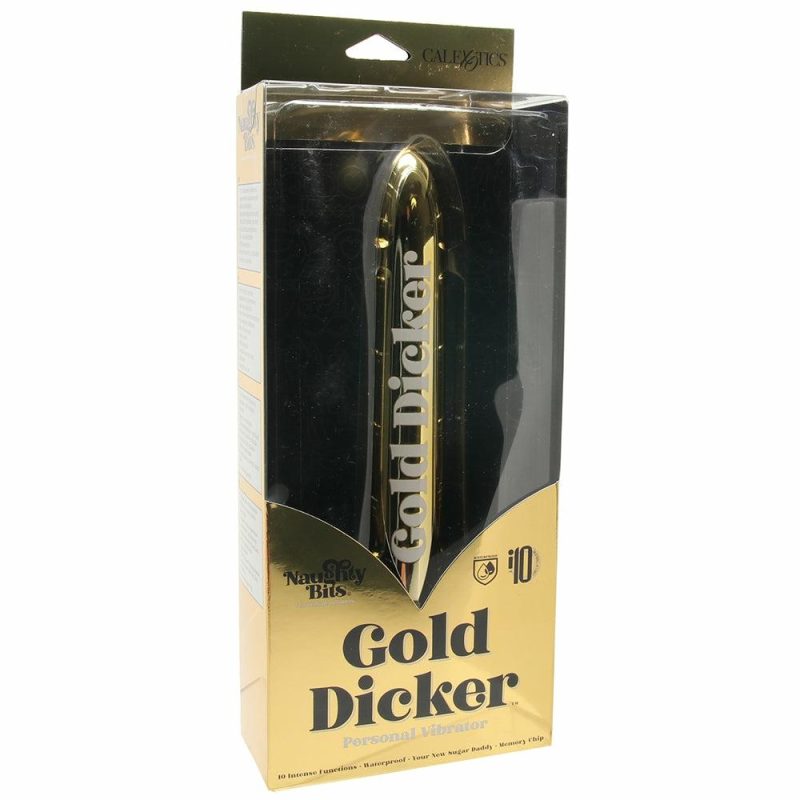 Vibrators | Naughty Bits Gold Dicker Vibe Vibrators CalExotics