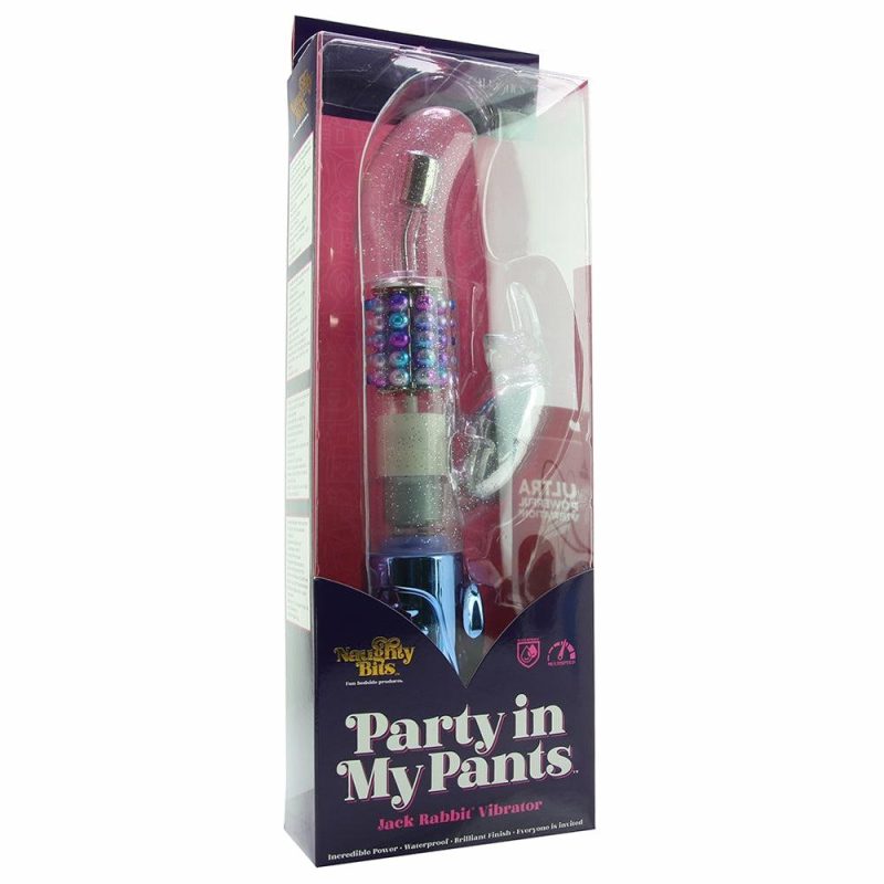 Vibrators | Naughty Bits Party In My Pants Jack Rabbit Vibe Vibrators Blue, Purple, Silver