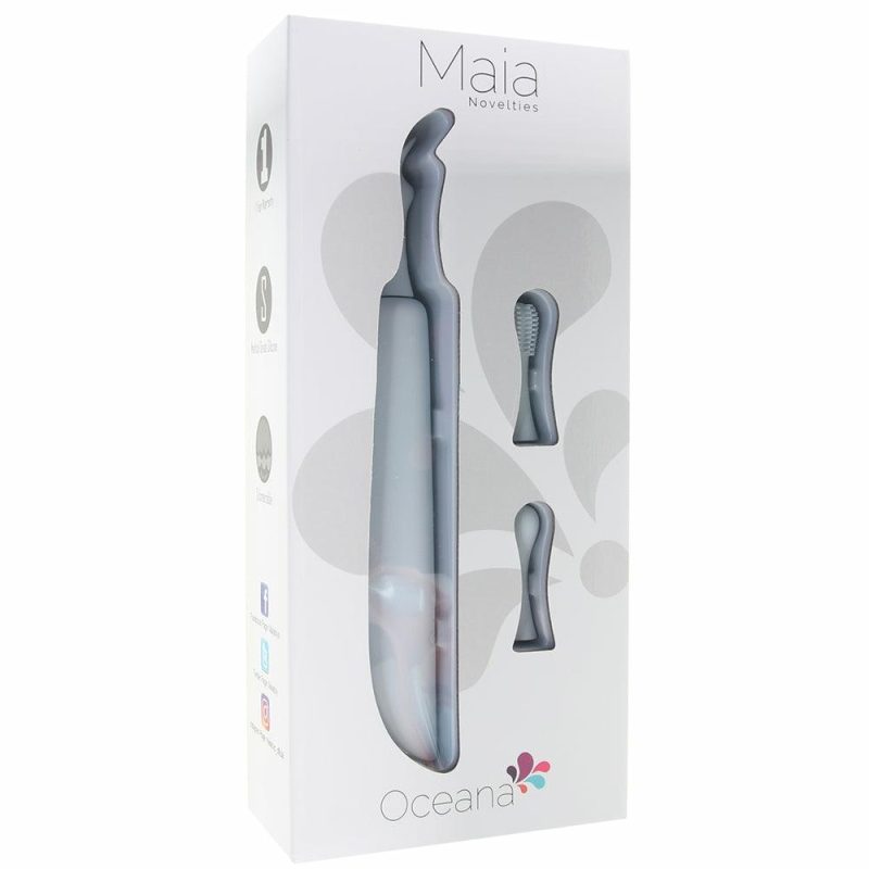 Vibrators | Oceana Sonic Wand Vibe In White Vibrators Blue