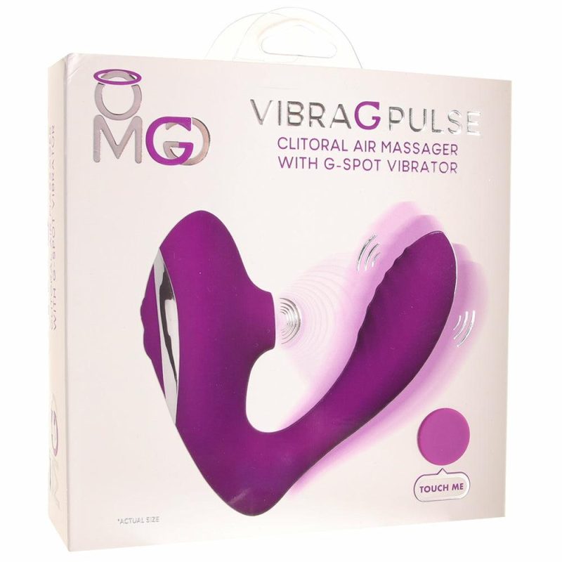 Vibrators | Omg Vibra G Pulse Clitoral Air Massager In Purple Vibrators Deeva