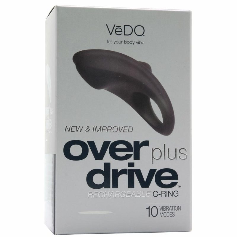 Vibrators | Over Drive Plus Rechargeable C-Ring In Just Black Vibrators Savvy