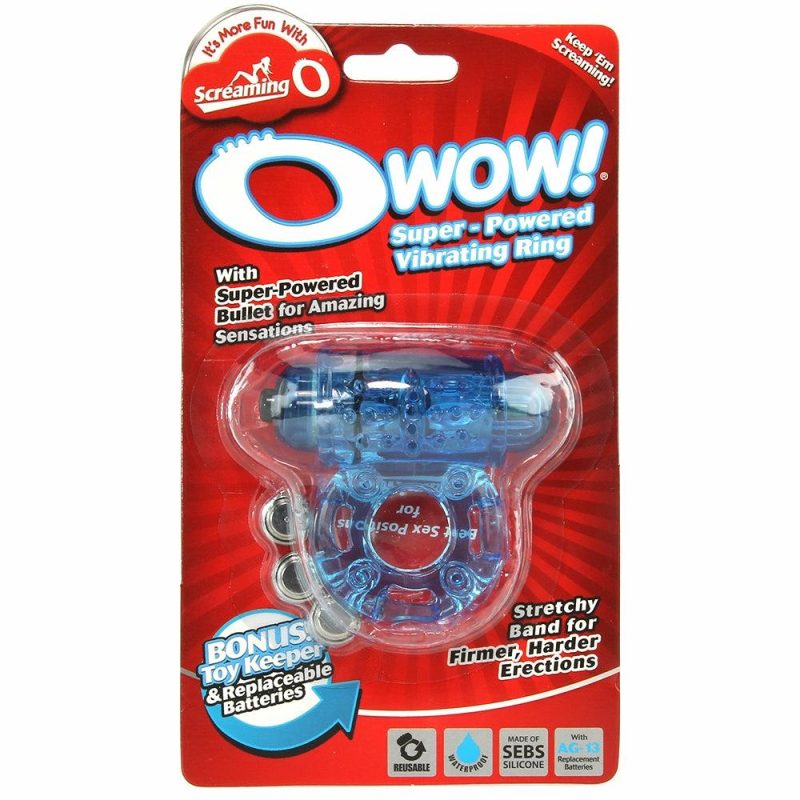 Vibrators | Owow Super Powered Vibrating Ring In Blue Vibrators Screaming O