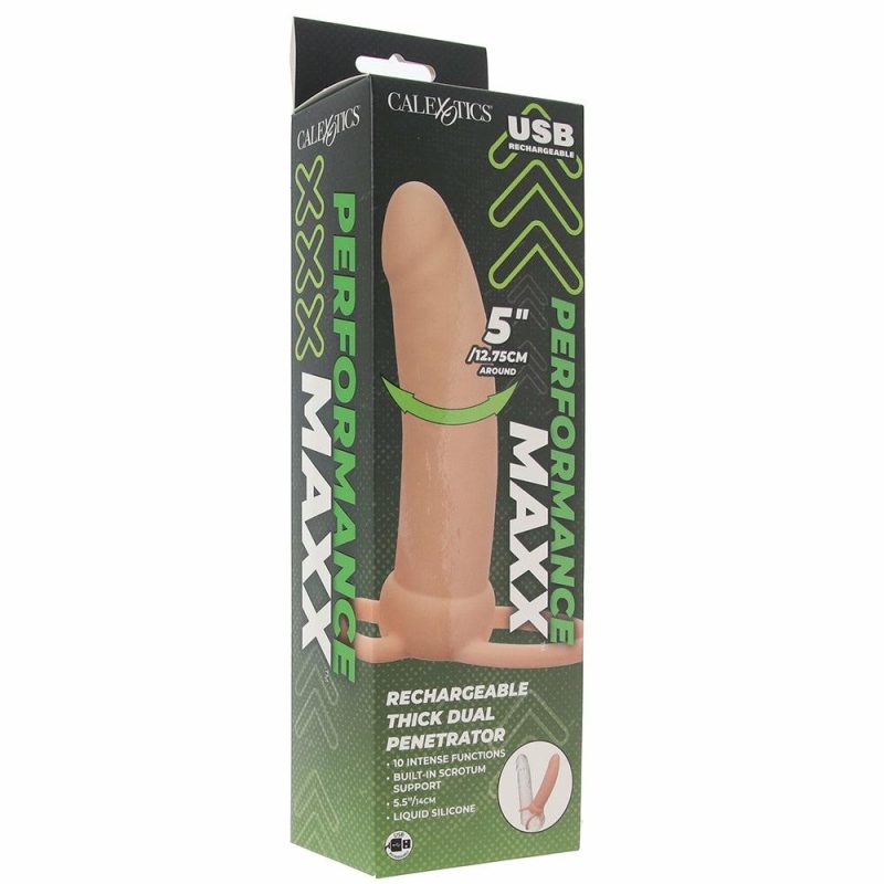 Vibrators | Performance Maxx Thick Dual Penetrator In Light Anal Sex Toys Anal Sex Toys