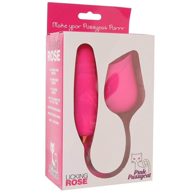 Vibrators | Pink Pussycat Licking Rose Vibe Vibrators Cousins Group