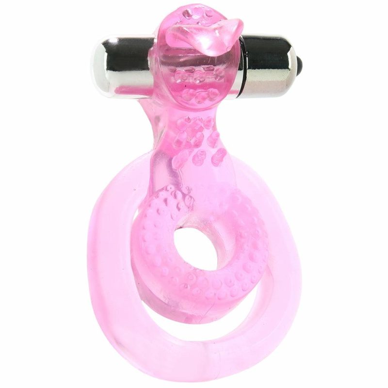 Vibrators | Pinkcherry Dual Clit Flicker Cock Ring Vibrators Pink