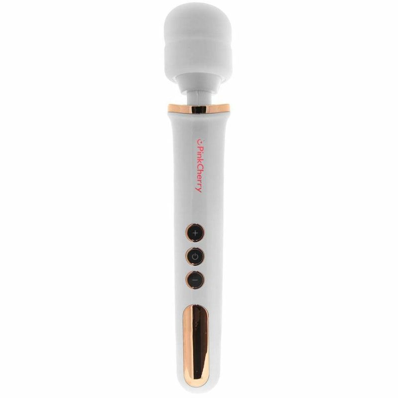 Vibrators | Pinkcherry I Wand It That Way Massage Wand Vibrators Gold, White