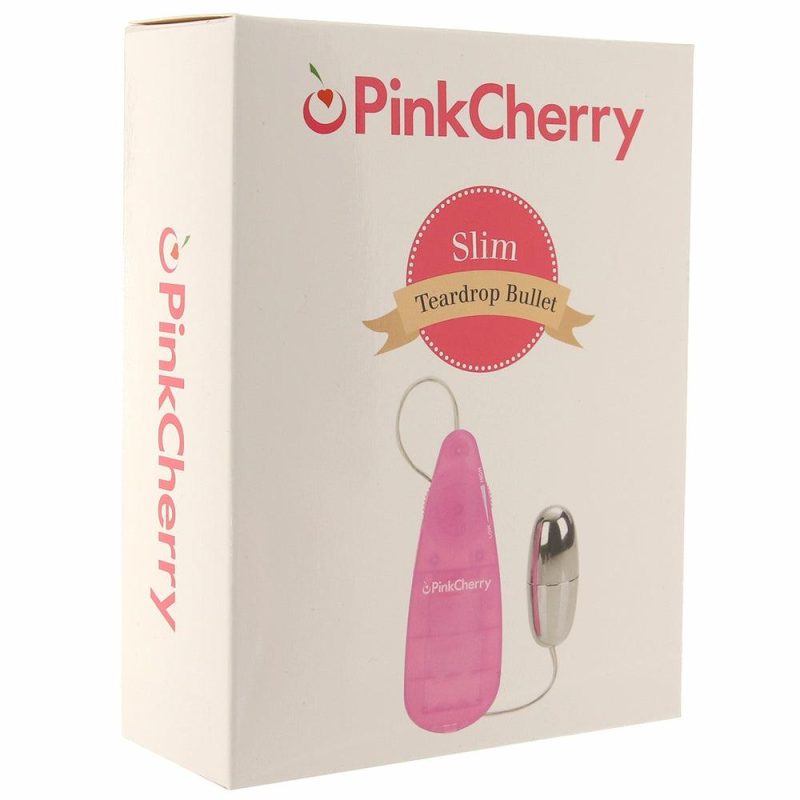 Vibrators | Pinkcherry Slim Teardrop Bullet Vibrator In Pink Vibrators Pink, Silver