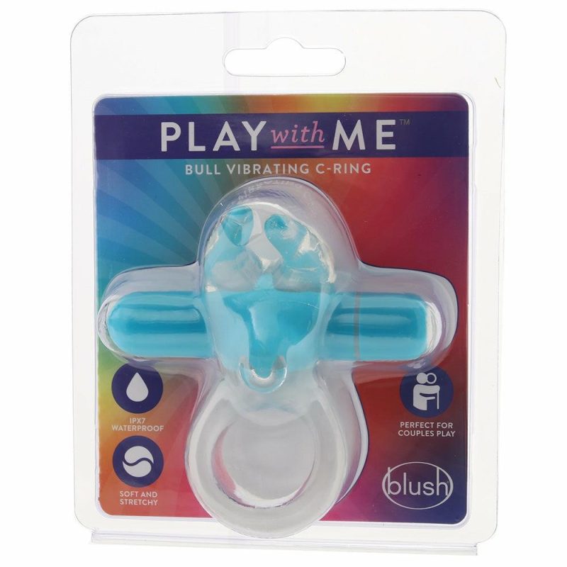 Vibrators | Play With Me Bull Vibrating C-Ring In Blue Vibrators Blush