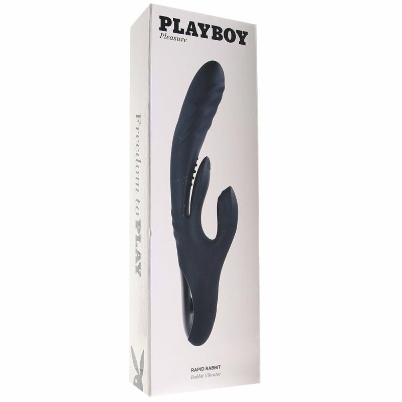 Vibrators | Playboy Rapid Rabbit Vibe Vibrators Black