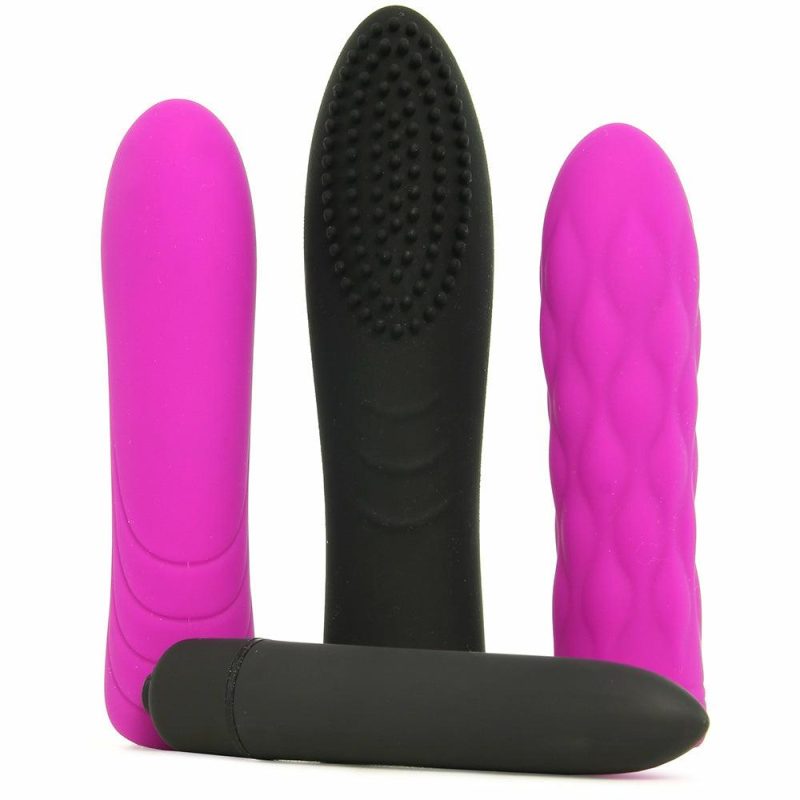 Vibrators | Pleasure Sleeve Trio With Bullet Vibrators Black, Pink