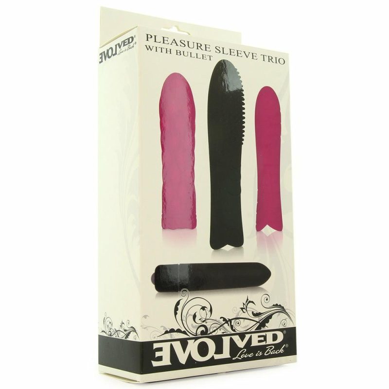 Vibrators | Pleasure Sleeve Trio With Bullet Vibrators Black, Pink