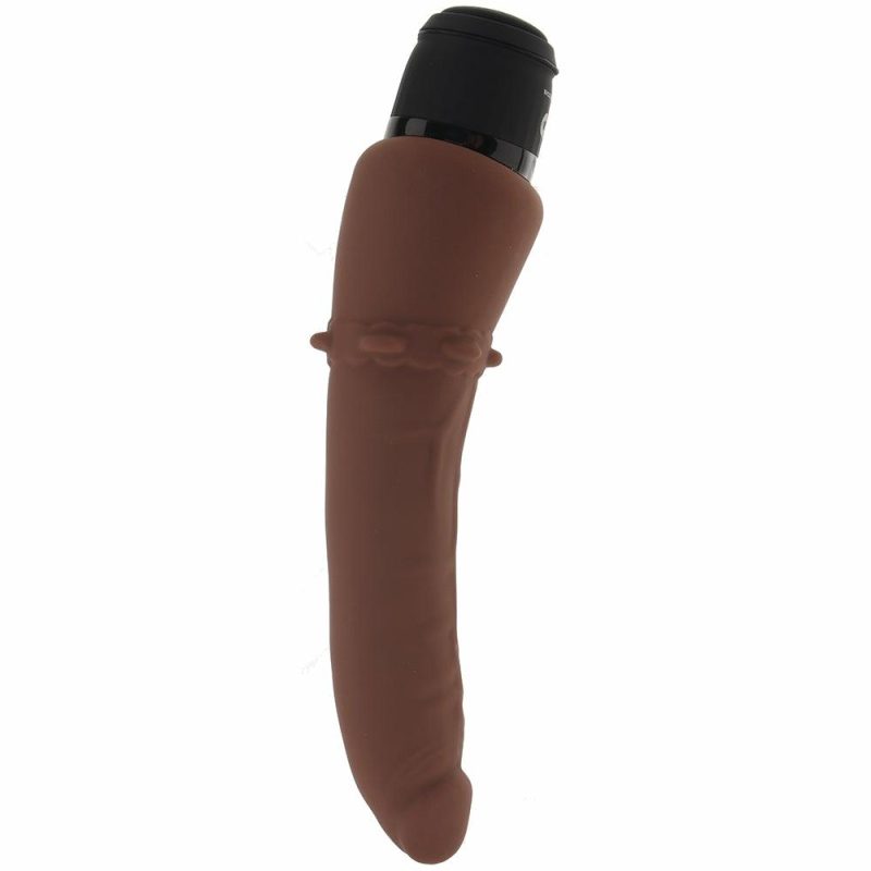 Vibrators | Power Cock 7 Inch Slim Realistic Vibe In Dark Brown Dildos Brown