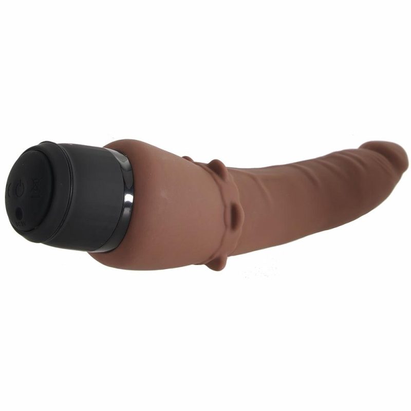 Vibrators | Power Cock 7 Inch Slim Realistic Vibe In Dark Brown Dildos Brown