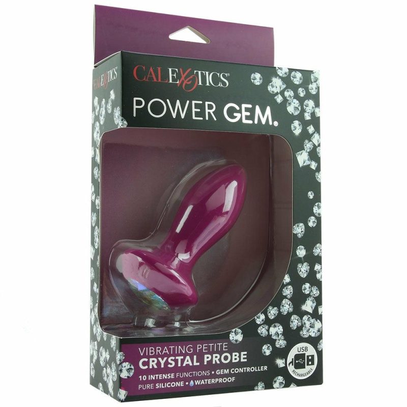 Vibrators | Power Gem Vibrating Petite Crystal Probe In Purple Anal Sex Toys Anal Sex Toys