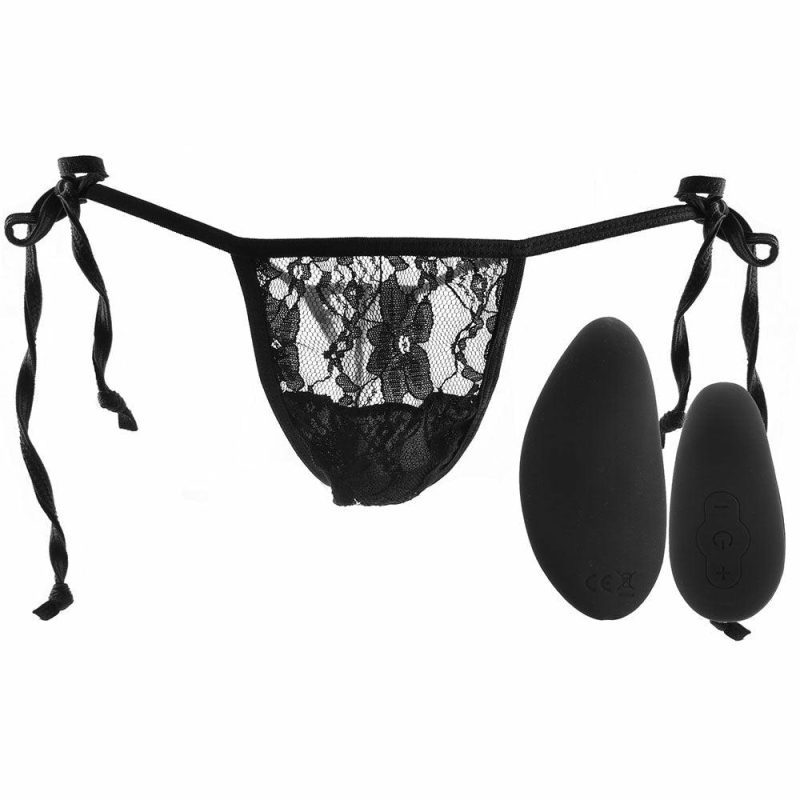 Vibrators | Premium Remote Vibrating Panty Set Vibrators Black