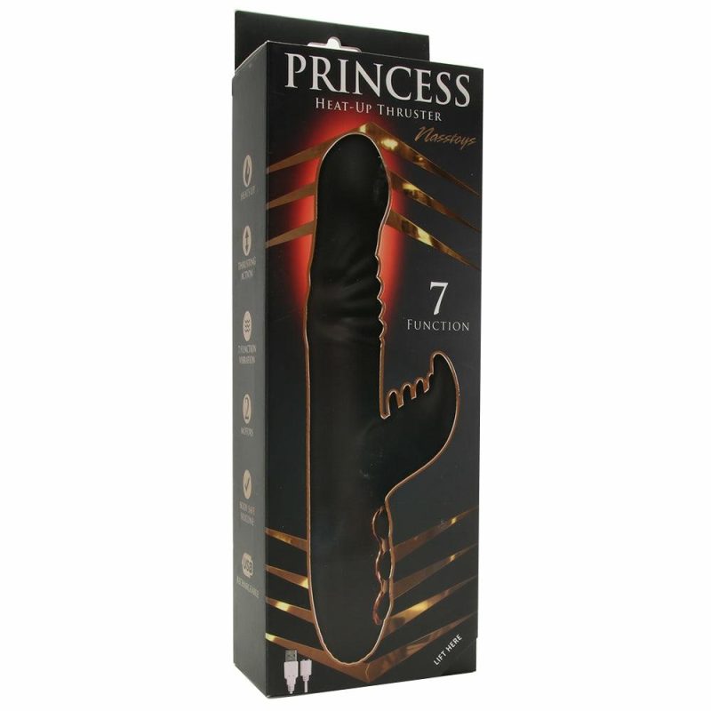 Vibrators | Princess Heat-Up Thruster Rabbit Vibe Vibrators Black