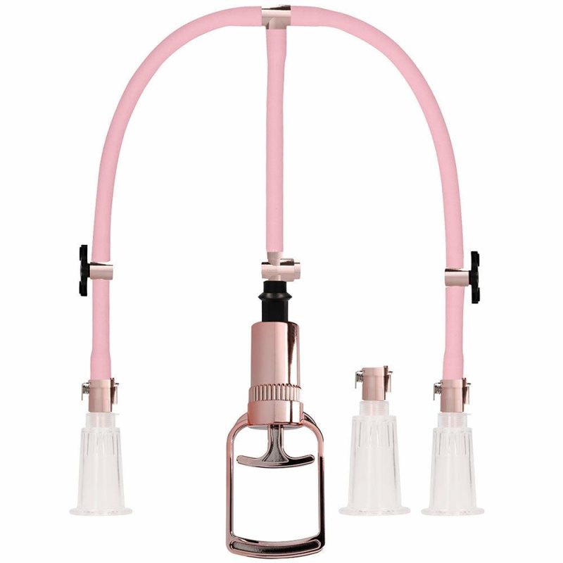 Vibrators | Pumped Rose Gold Clitoral & Nipple Pump Set In Medium Bondage Bondage