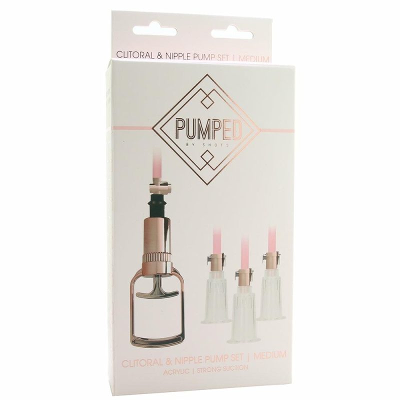 Vibrators | Pumped Rose Gold Clitoral & Nipple Pump Set In Medium Bondage Bondage