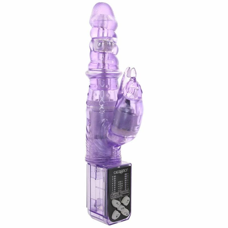 Vibrators | Purring Thrusting Panther Vibe In Purple Vibrators CalExotics