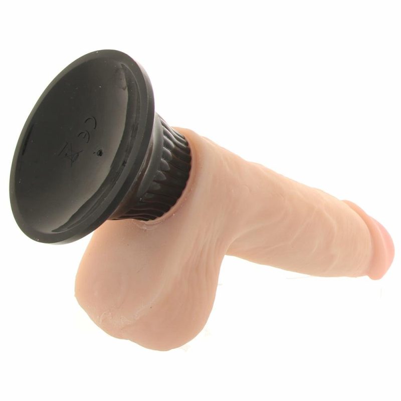 Vibrators | Real Feel Deluxe 6.5 Inch Vibrating Wall Banger Dildo In Li Dildos Beige