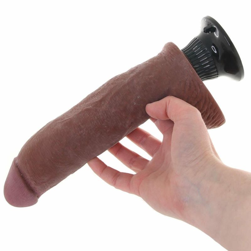 Vibrators | Real Feel Deluxe 8 Inch Vibrating Wall Banger Dildo In Tan Dildos Brown