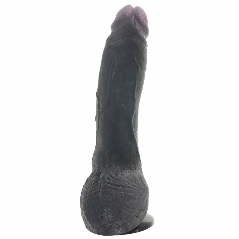 Vibrators | Real Feel Deluxe 9 Inch Vibrating Wall Banger Dildo In Blac Dildos Black