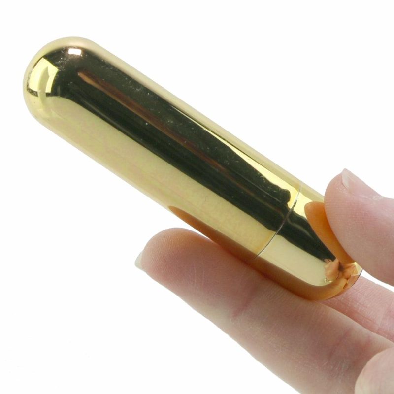 Vibrators | Rechargeable Hideaway Bullet Vibe In Gold Vibrators CalExotics