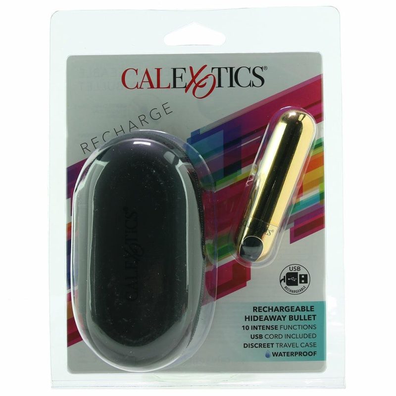 Vibrators | Rechargeable Hideaway Bullet Vibe In Gold Vibrators CalExotics