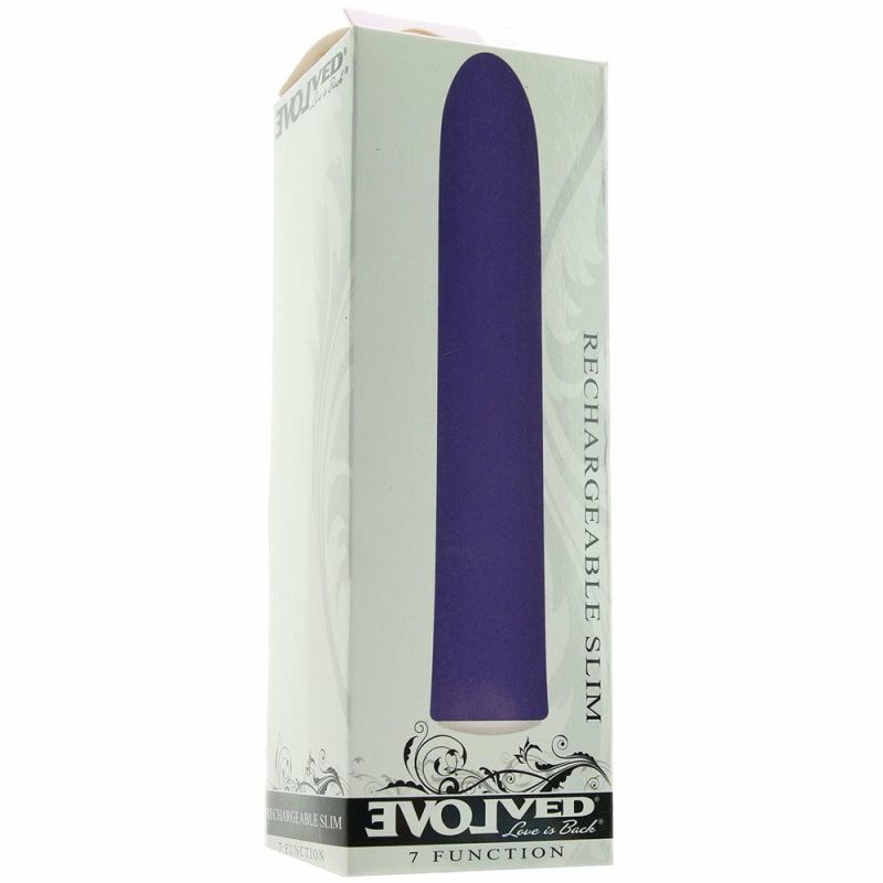 Vibrators | Rechargeable Slim Vibe In Purple Vibrators Evolved Novelties