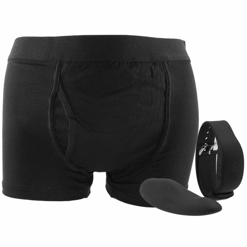 Vibrators | Remote Control Boxer Brief & Vibe Set In L/Xl Vibrators Black