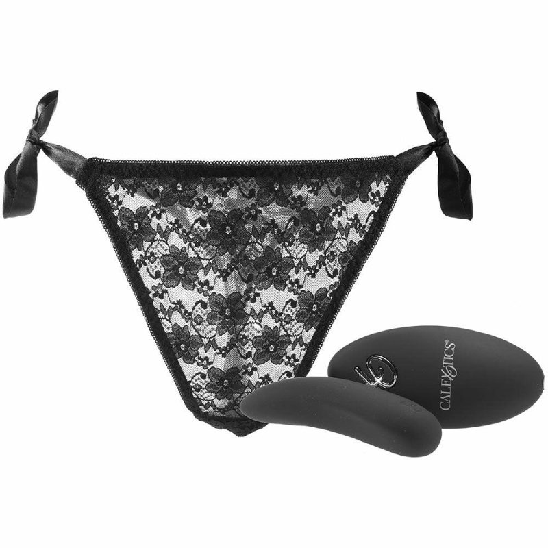 Vibrators | Remote Control Lace Thong & Vibe Set In Os Vibrators Black