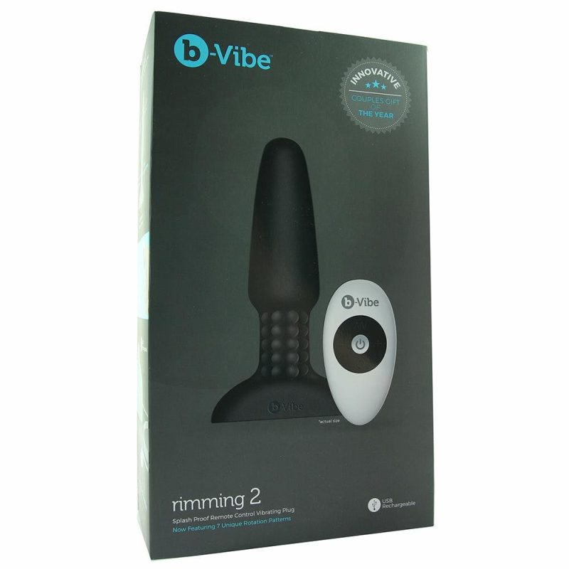 Vibrators | Remote Silicone Rimming 2 Plug In Black Anal Sex Toys Anal Sex Toys