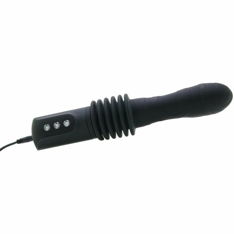 Vibrators | Renegade Deep Stroker Thrusting Wand In Black Vibrators Black