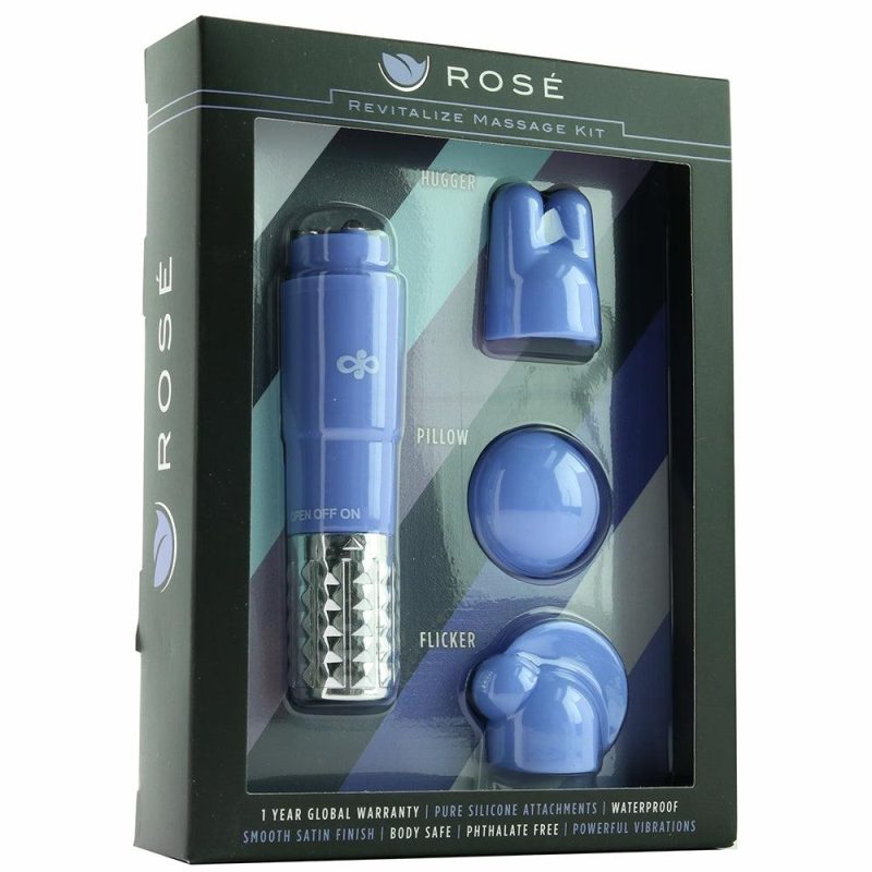 Vibrators | Rosé Revitalize Pocket Massage Vibe Kit In Periwinkle Vibrators Blue