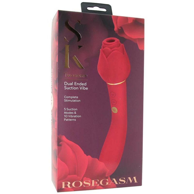 Vibrators | Rosegasm Twosome Dual Ended Suction Vibe Vibrators Red